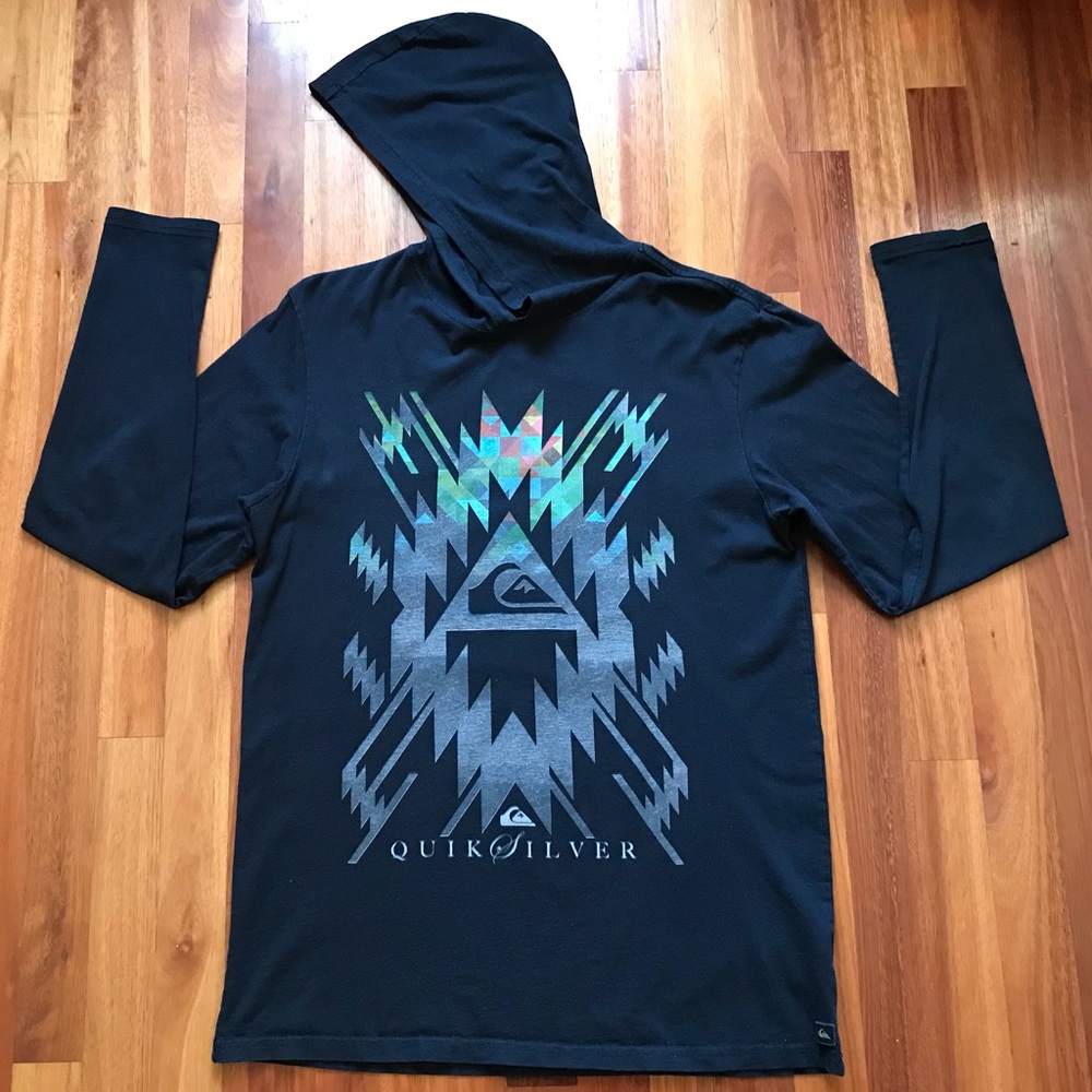 Quicksilver Hoodie Pullover Men’s Medium Black
